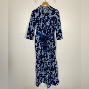 Wayward Fancies Eshakti Floral Maxi Dress M/L No Size Tag Cotton 3/4 Sleeves
